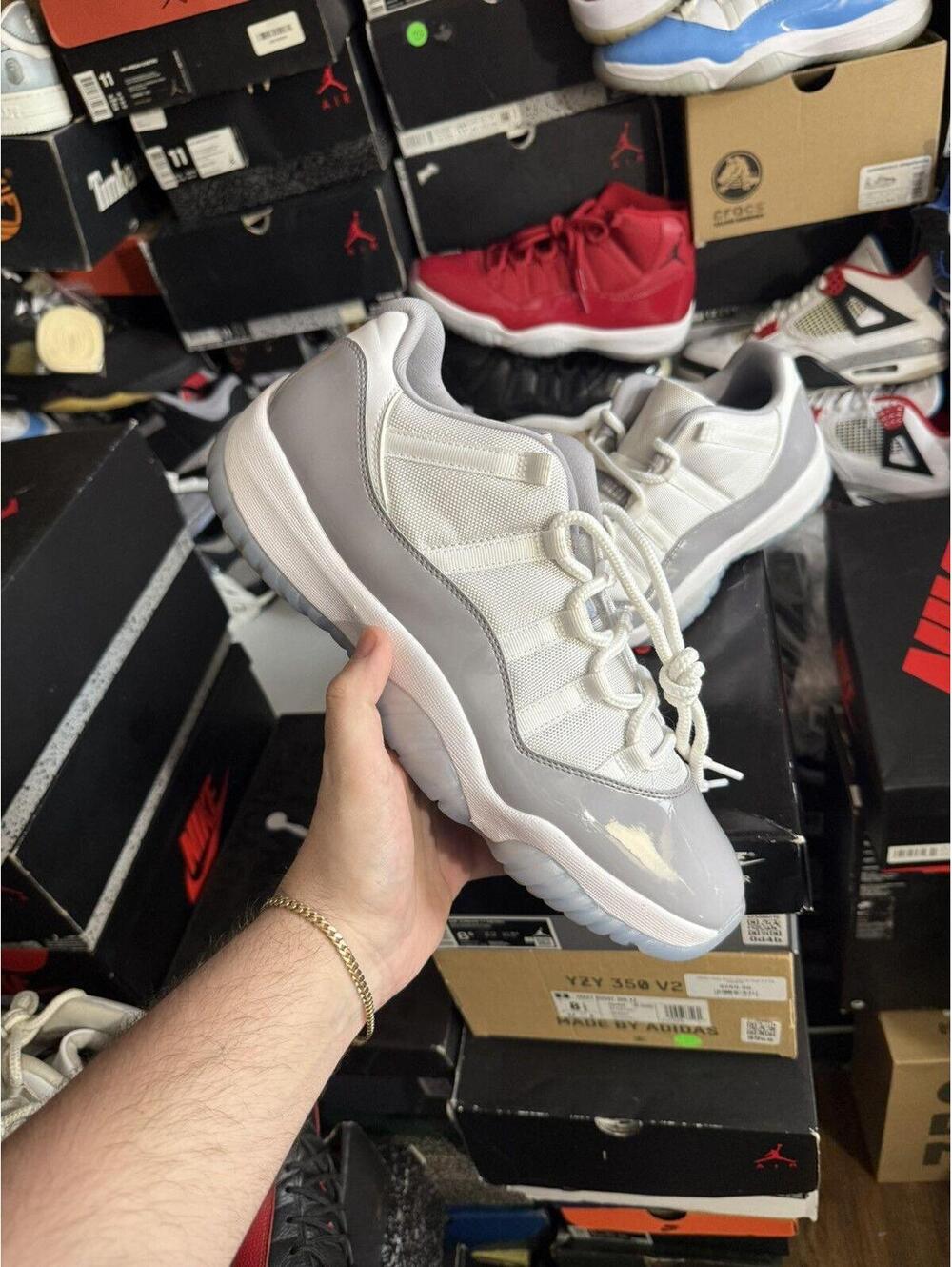 Jordan retro 11 low grey cement sz 13